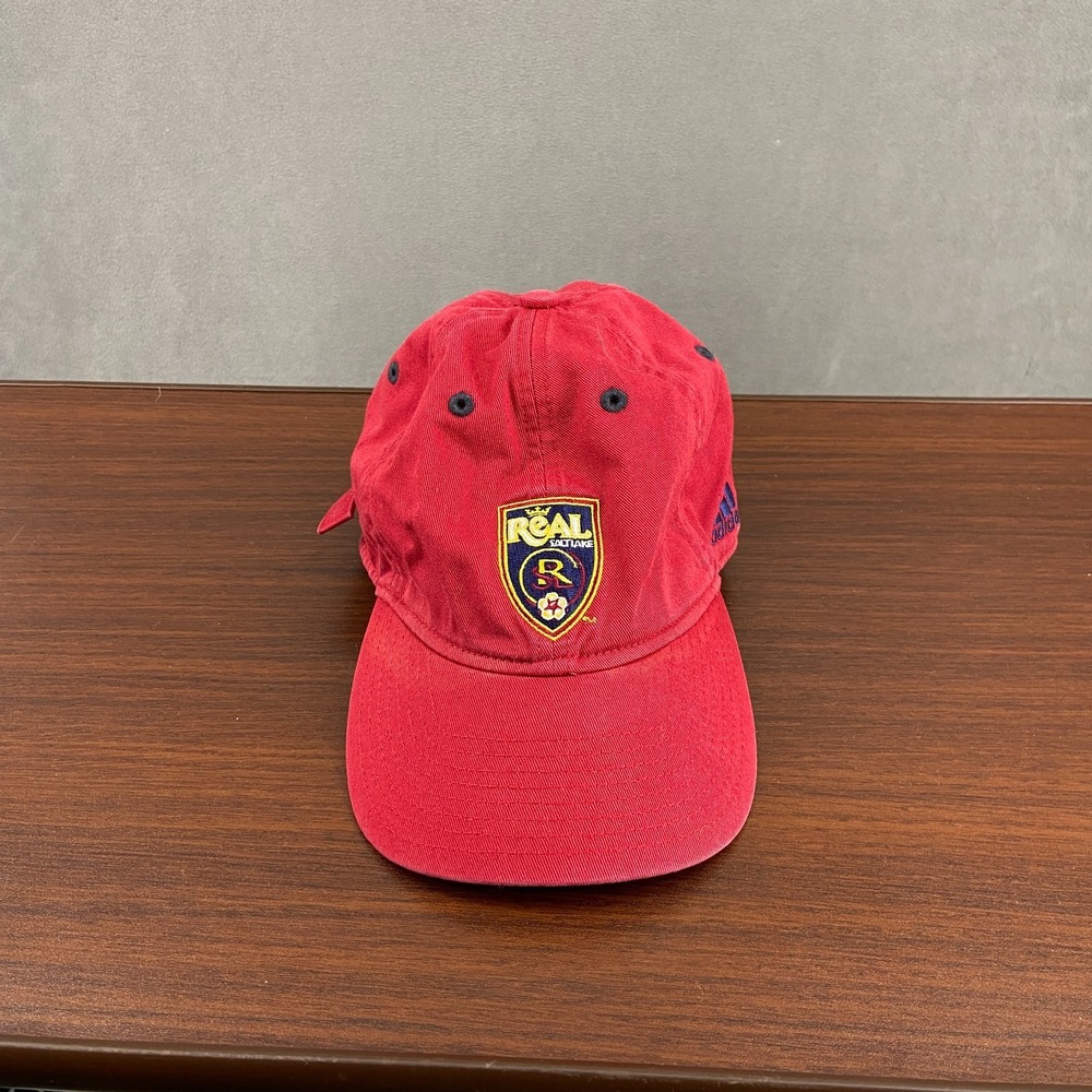 VTG Adidas Real Salt Lake MLS Soccer Mens OS Futbolito Adjustable Strapback Hat